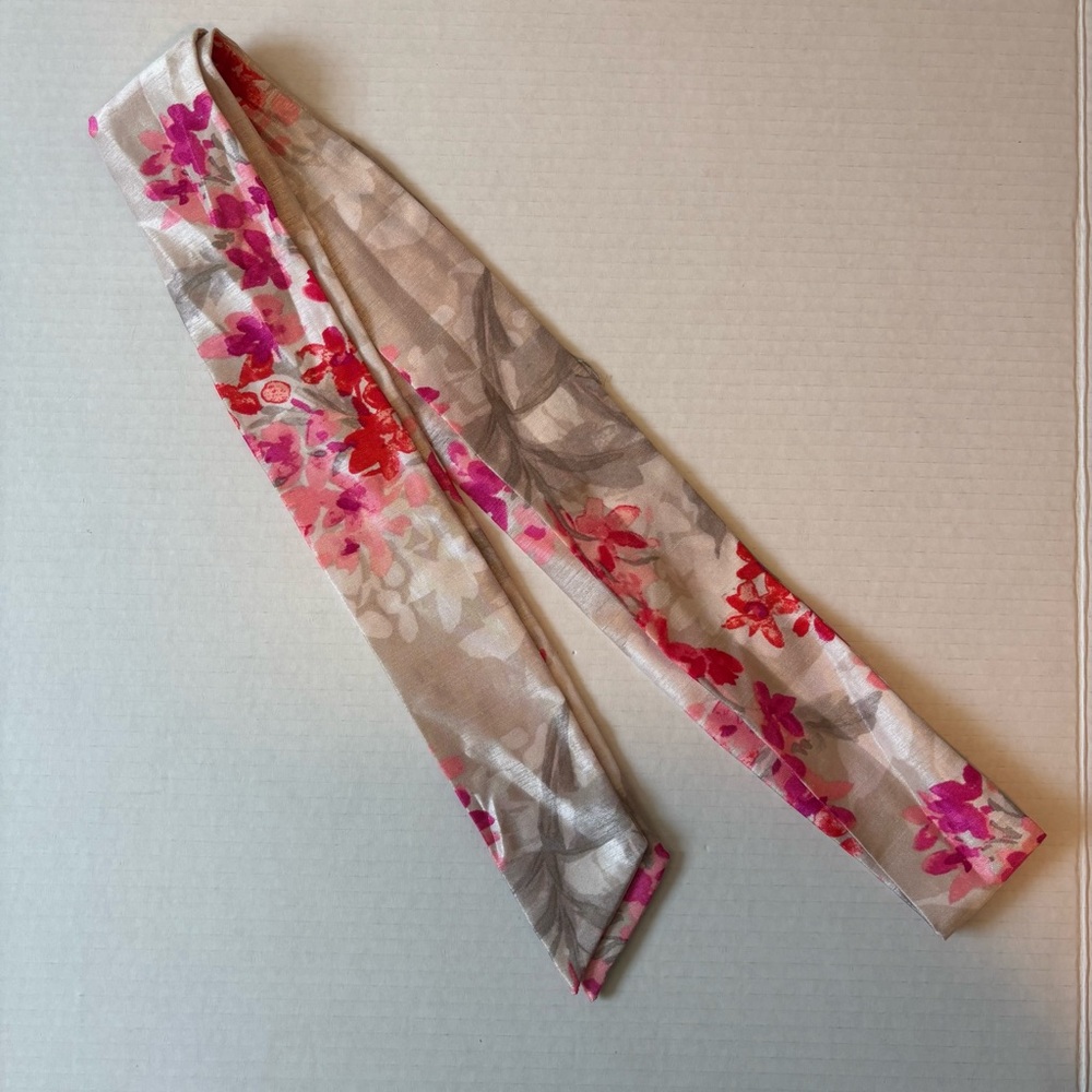 Jessica Howard Silver Pink Floral Faux Wrap V Neck Midi Dress Sleeveless 10 - Picture 11 of 15